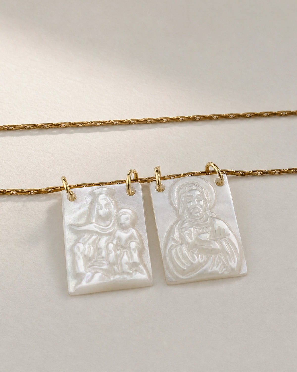 Escapulario Virgen del Carmen y Sagrado Corazón de Jesús