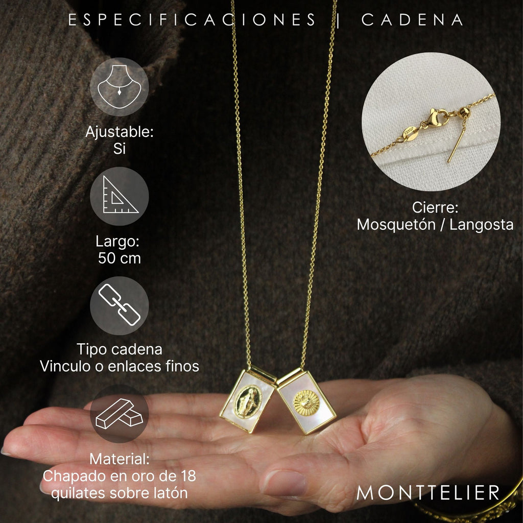 Escapulario Virgen Milagrosa y Sagrado Corazón